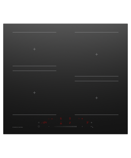 Fisher & Paykel 60cm Black Glass 4 Zone Induction Cooktop - Series 5 - CI604CTPB2