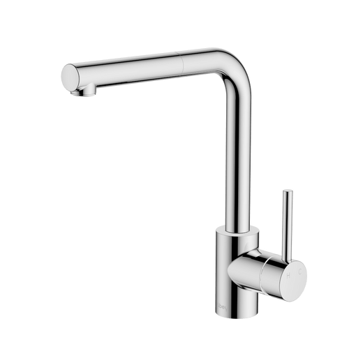 Abey Gareth Ashton Lucia Chrome Square Pull-Out Tap with Sidelever (Lead Free) - 3K6-LF
