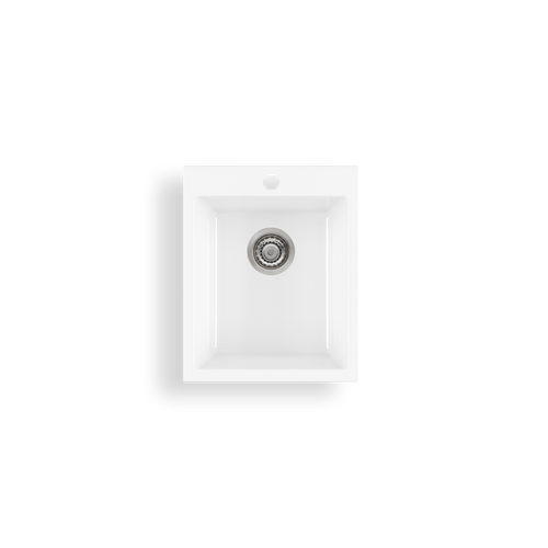 Oliveri Sicily White Single Bowl Fireclay Topmount Sink - SC-WH1950