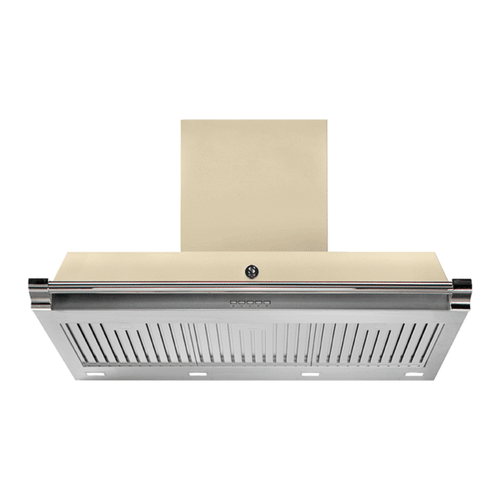 Steel 90cm Ascot Cream & Chrome Canopy Rangehood - AKL90-CRC