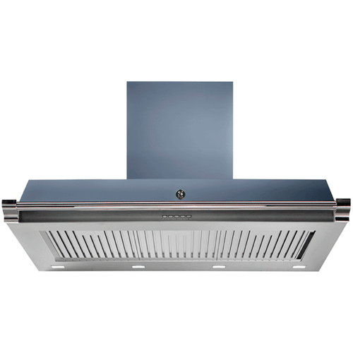 Steel 100cm Ascot Celeste Blue & Chrome Nickel Canopy Rangehood - AKL100-CEC