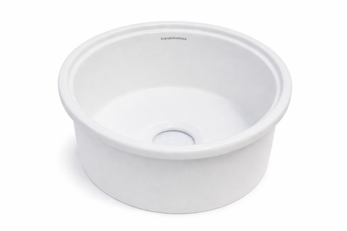 Turner Hastings Cuisine Round 47 Matte White Fine Fireclay Inset/Undermount Sink - CUR47FS-MW