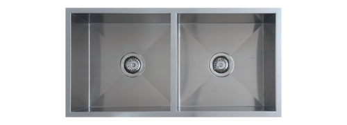 Uptown Double Bowl Square Sink - 200mmD - QS2 / QR2