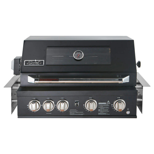 Smart 4 Burner Black Built-In Gas BBQ with Rotisserie & Rear Infrared Burner - 401WB-BLK