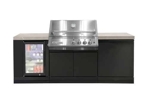 Crossray Stainless Steel Compact XPlor Gas Outdoor Kitchen With Single Fridge - GD4XKSS-1