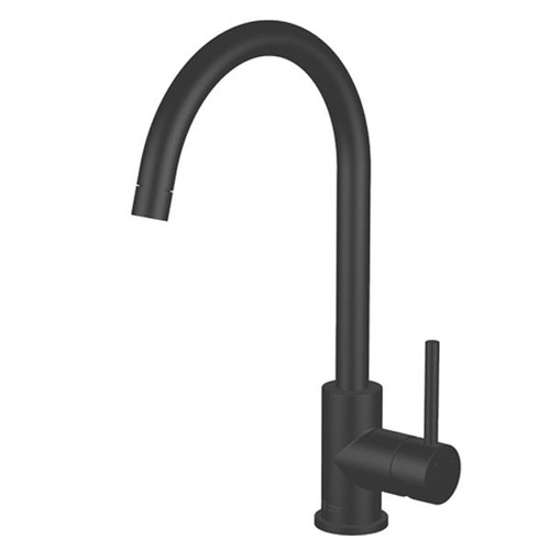 Abey Gareth Ashton Lucia Black Gooseneck Swivel Tap - 3K4-B - EX DISPLAY*
