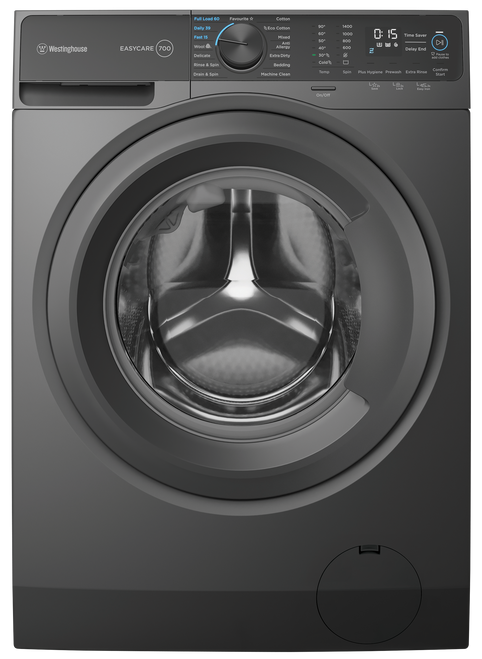 Westinghouse 10kg EasyCare Black Front Loader Washer - WWF1044M7SAS