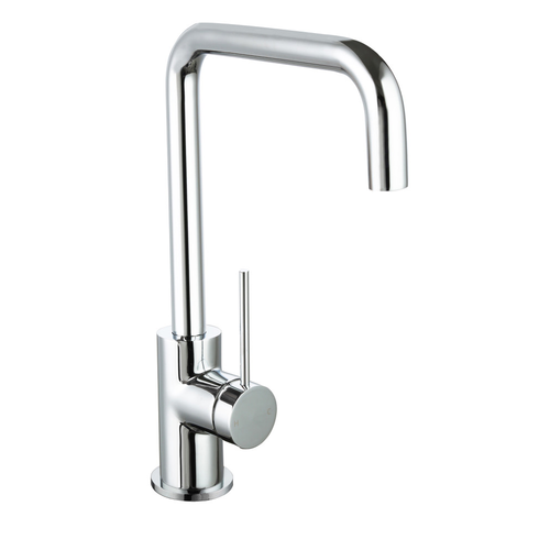 Castano Chrome 6 Star Amalfi Round Pin Squared Neck Gooseneck Sink Mixer - AMSQIC