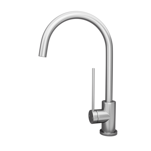 Castano Chrome 6 Star Amalfi Care Round Gooseneck Sink Mixer - AMSIC-CARE