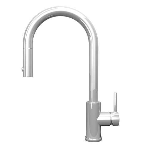 Castano Chrome 6 Star Amalfi Pull-out Spray Gooseneck Sink Mixer - AMPOSSIC