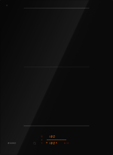 ASKO 38cm Black 2 Zone Induction Cooktop - Series 5 - HI5320FBG1