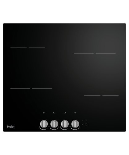 Haier 300 Series 60cm Black Glass Electric Cooktop - HCE604DB3
