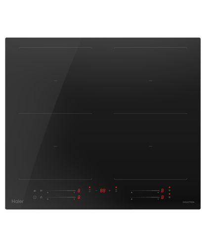 Haier 600 Series 60cm Black Glass Induction Cooktop - HCI604MFTB4