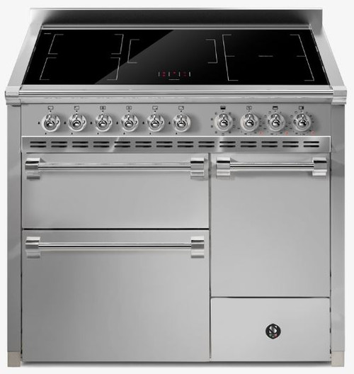 Steel 100cm Ascot Triple Oven Induction Freestanding Cooker - 5 Zone - AQ10SFFD-5FI