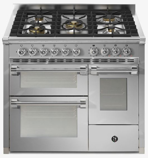 Steel 100cm Ascot Triple Oven Dual Fuel Freestanding Cooker - AQ10SFF-4M