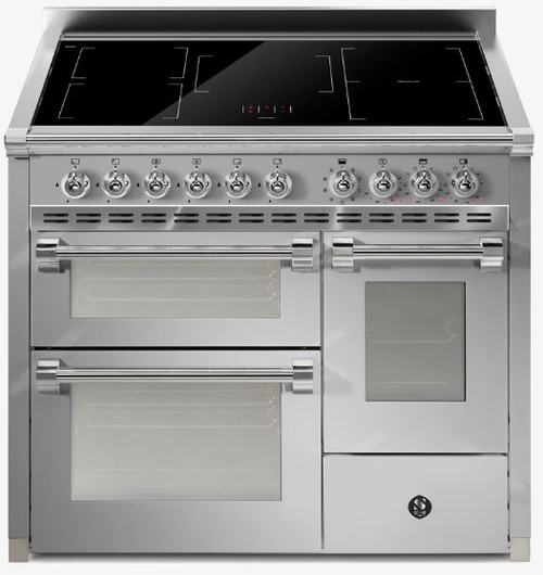 Steel 100cm Ascot Triple Oven Induction Freestanding Cooker - 5 Zone - AQ10SFF-5FI