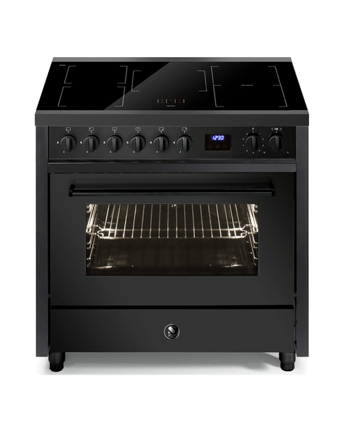 Steel 90cm Enfasi Black Single Oven Induction Cooker - 5 Zone - EQ9F-5FIWNF