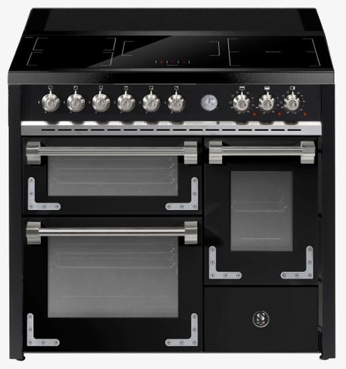 Steel 100cm Oxford Triple Oven Induction Freestanding Cooker - 5 Zone - X10FFF-5FIW