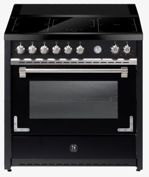 Steel 90cm Oxford Single Oven Induction Freestanding Cooker - 5 Zone - X9F-5FIW