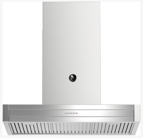 Steel 90cm Genesi Wall-Mounted Canopy Rangehood - GQK9