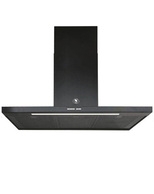 Steel 90cm Enfasi Black Wall-Mounted Canopy Rangehood - EKL90NF