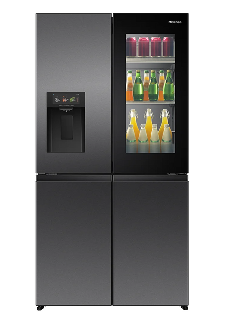 Hisense 615L Dark Stainless Steel PureView French Door Fridge - HRCD615TBWV