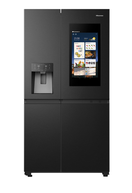 Hisense 614L Black PureFlat Eclipse Side-by-Side Fridge - HRSBS613BWX