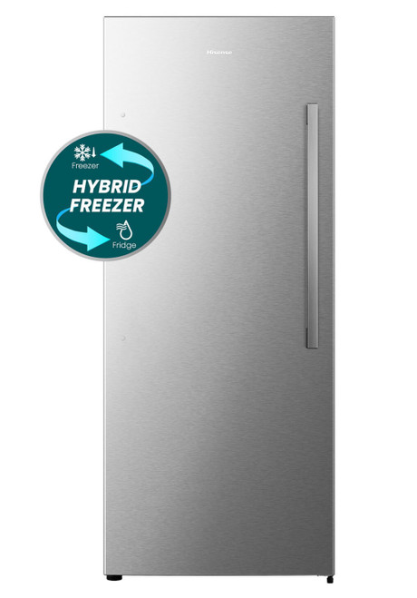 Hisense 384L Stainless Steel Single Door Hybrid Freezer - HRVF384S