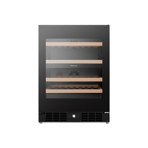 Hisense 46 Bottle Dual-Zone Black Wine Cabinet - HRWC46B