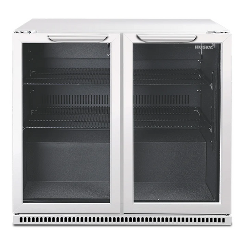Husky Home Bar Double Door 203L White Bar Fridge - C2HHMBWHAU