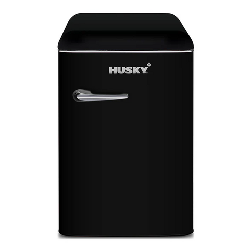 Husky 118L Black Retro Style Bar Fridge - HUSRET135BKHU
