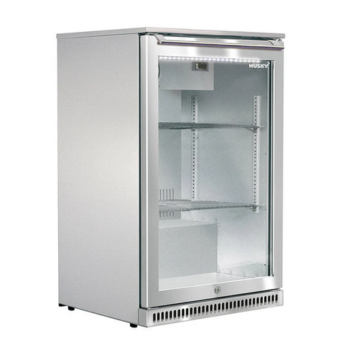 Husky 118L Stainless Steel Single Glass Door Alfresco Drink Chiller With Anti-Condensation - ALFC1840EL