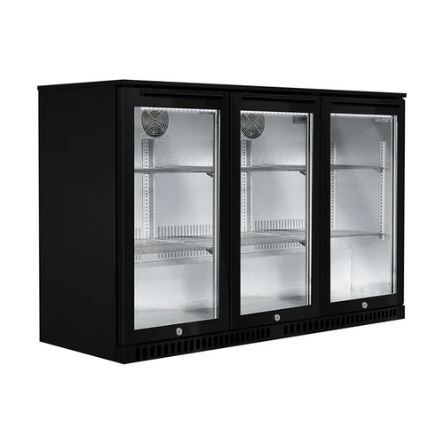 Husky 307L Black Triple Glass Door Alfresco Drink Chiller With Anti-Condensation - ALFC3BLK840EL