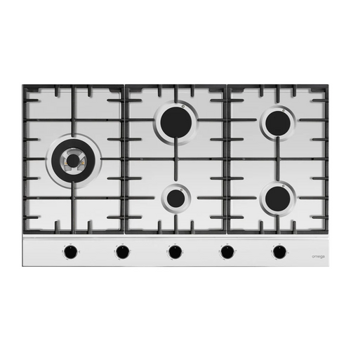 Omega 90cm Stainless Steel Gas Cooktop - OCG905WX