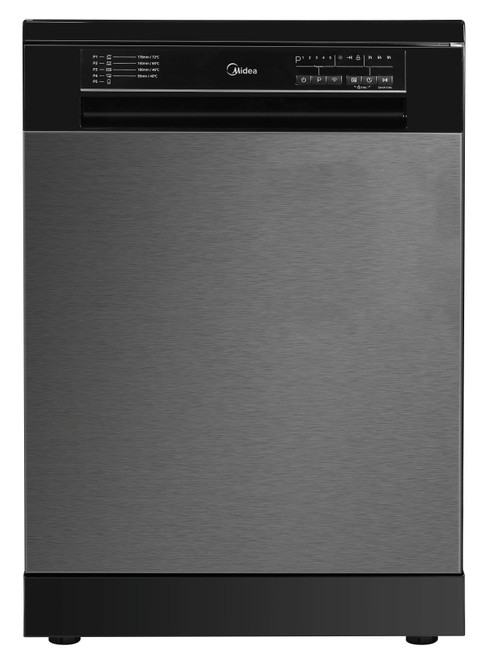 Midea 60cm Dark Stainless Steel Freestanding Dishwasher - 14 Place Settings - MDWPF1433F(BS)-WG