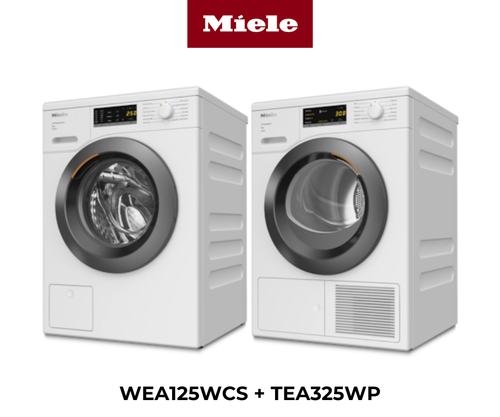Miele 8kg Front Load Washer & Dryer Pack - WEA125WCS+TEA325WP