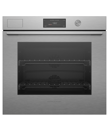 Fisher & Paykel 76cm Brushed Silver Pyrolytic Steam Oven - Series 11 - OB76SCPSUDX3
