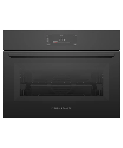Fisher & Paykel 60cm Black Glass Compact Combi-Steam Oven - Series 11 - OS60NAMHUB5