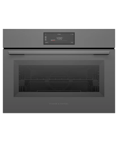 Fisher & Paykel 60cm Grey Glass Compact Combi-Steam Oven - Series 11 - OS60NAMHUG5