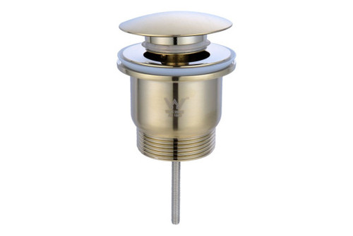 Turner Hastings Universal 32/40mm Brushed Brass Two Piece Mushroom Pop-up Waste - USM40BB
