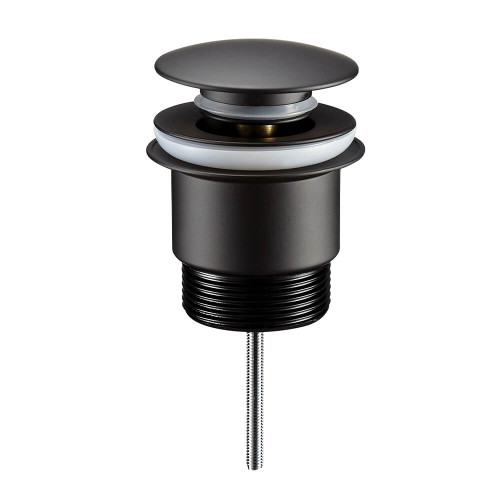 Turner Hastings Universal 32/40mm Matte Black Two Piece Mushroom Pop-up Waste - USM40MB
