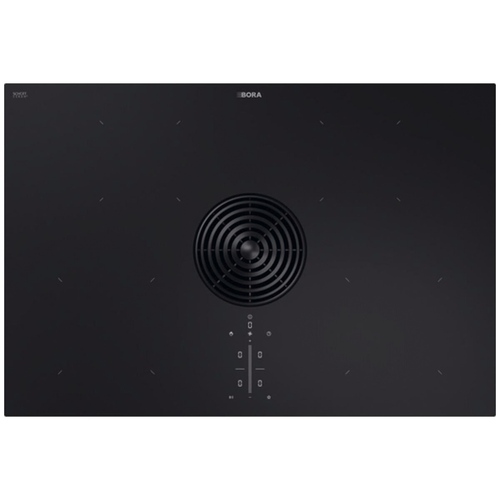 Bora 76cm Pure 4 Zone Glossy Black Induction Cooktop With Integrated Recirculating Extractor - Series 2 - PURU2