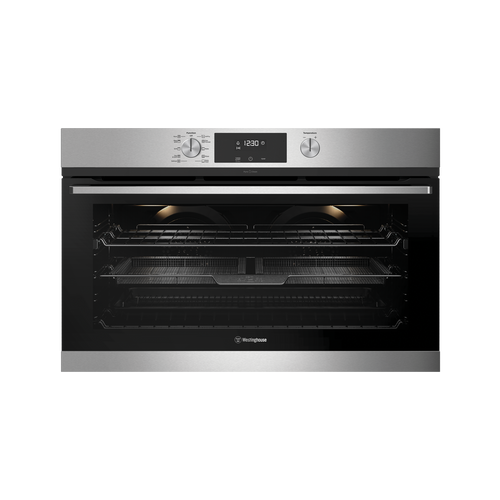 WESTINGHOUSE 90CM STAINLESS STEEL PYROLYTIC MULTI-FUNCTION OVEN WITH AIRFRY - WVEP916SC