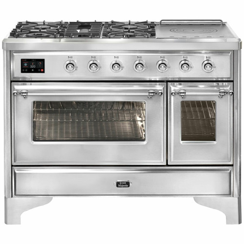 Ilve 120cm Majestic 5 Burner With Fish Burner & Simmer Plate Freestanding Double Cooker - M12SDNE3 + COLOUR/FITTING