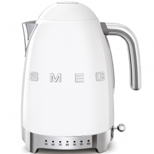 Smeg White Retro Style Variable Temperature Electric Kettle - KLF04WHAU