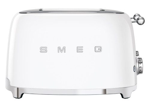 Smeg White Retro Style 4 Slice Extra Wide Toaster - TSF03WHAU