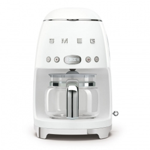 Smeg Brushed White Retro Style Drip Coffee Machine - DCF02WHAU