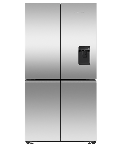 Fisher & Paykel 538L Net Stainless Steel Quad Door Refrigerator Freezer With Ice & Water Dispenser- RF605QNUVX1