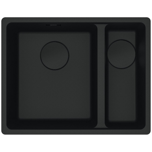 Franke Maris Matte Black 1 And 1/2 Bowl Fragranite Top Mount Sink - MRG660-34/15SBR MB