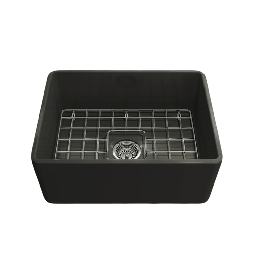 Turner Hastings Novi 60 X 46 Matte Black Single Bowl Fine Fireclay Butler Sink - NO60FS-MB